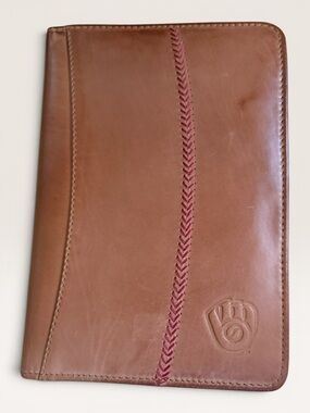Rawlings "Baseball Stitch" Collection Padfolio - Genuine Leather- NWT